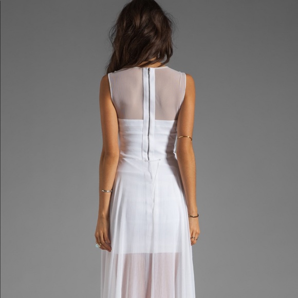 BCBG White Sheer Formal Gown - Picture 4 of 6